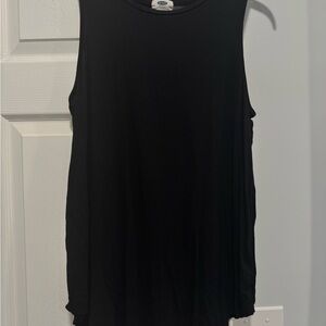 Old Navy Black Sleeveless Tank Top L | Soft Stretch Casual Basic